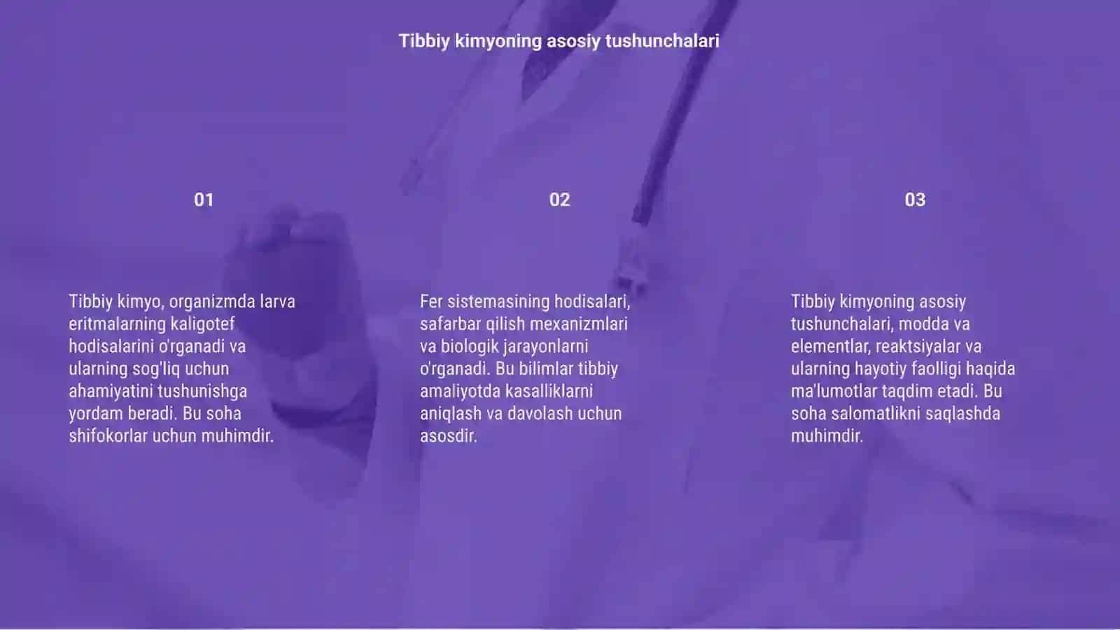 Tibbiy Kimyoga Kirish 3