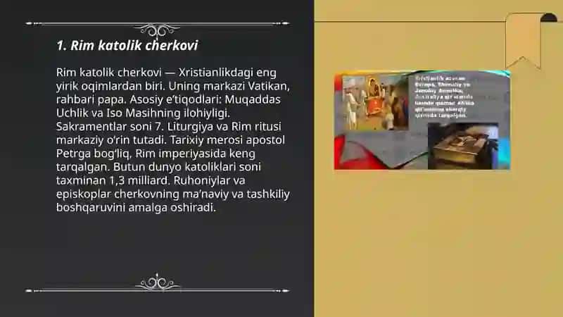 Xristianlikdagi oqimlar 3