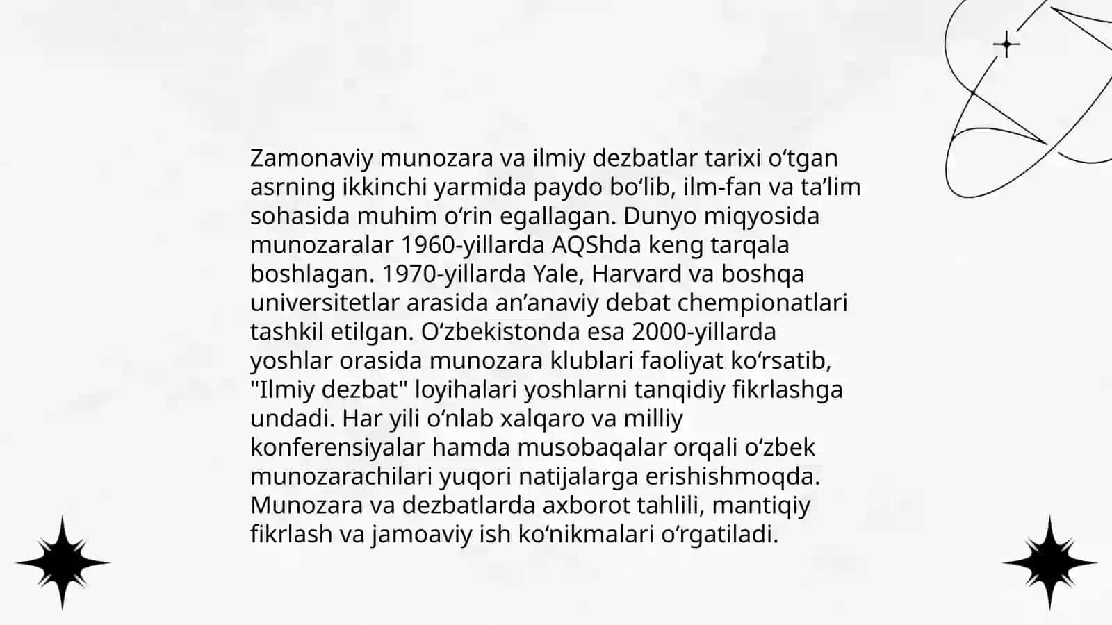 Zamonaviy munozara tarixi 3