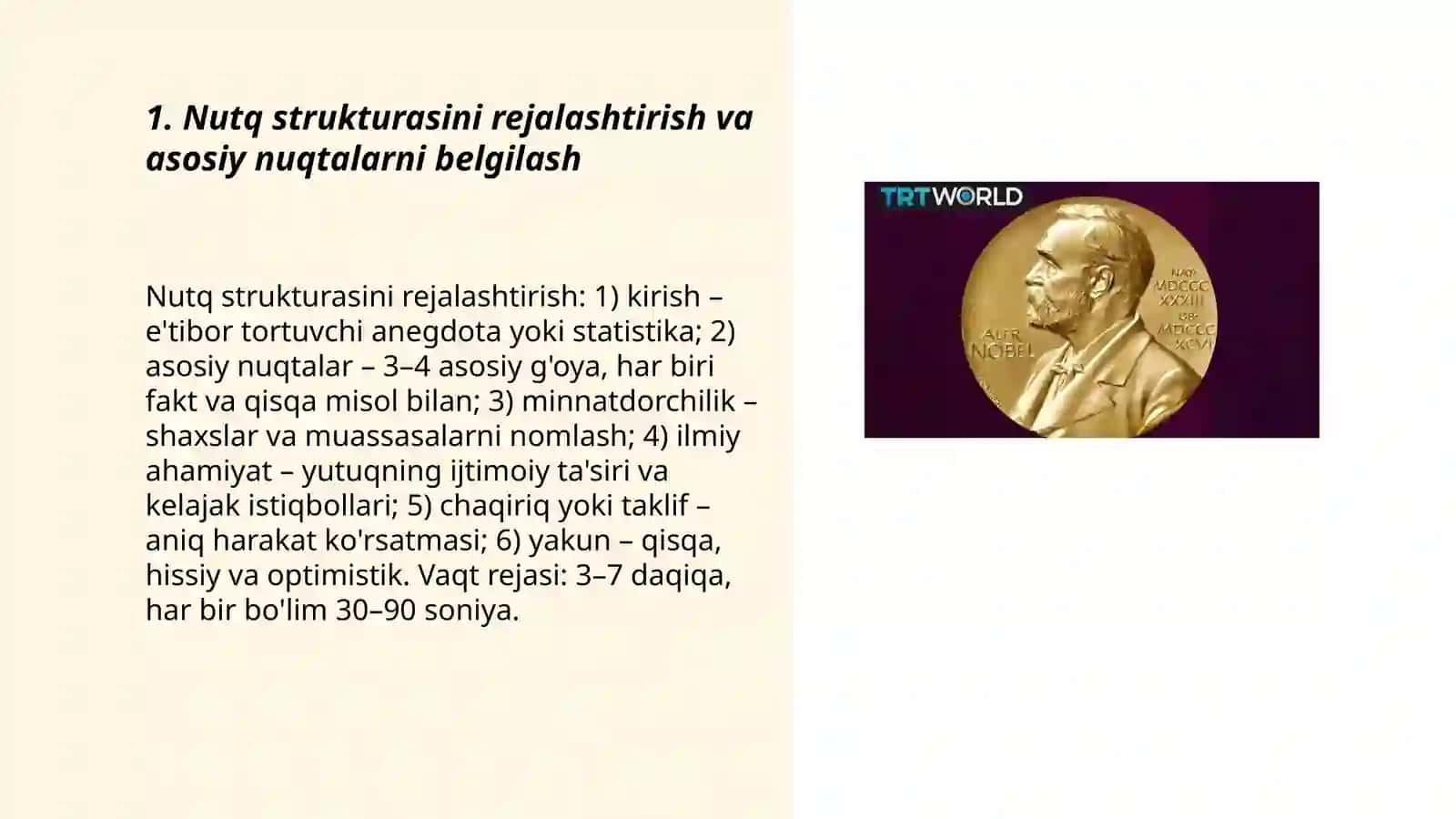 Nobil mukofoti minbarda nutq so'zlash 3