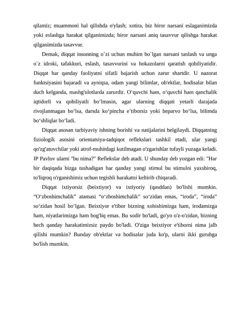 Diqqatning Hususiyatlari 3