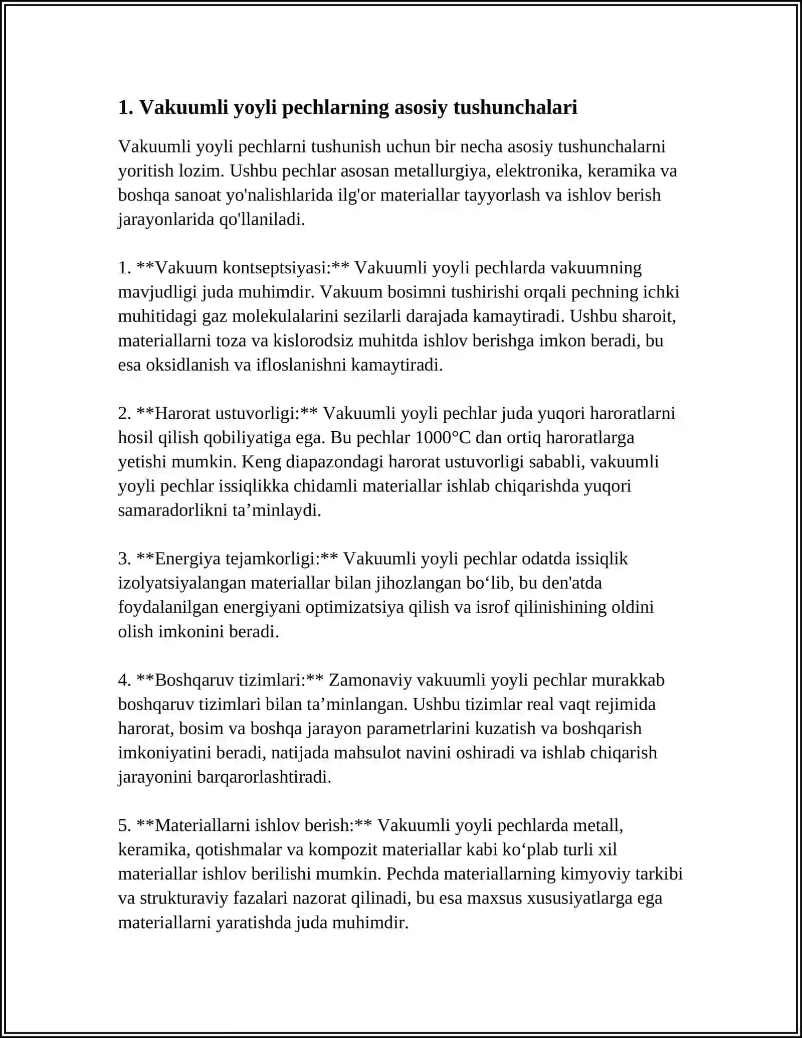 VAKUMLI YOYLI PECHLARNING ISH REJIMI 3