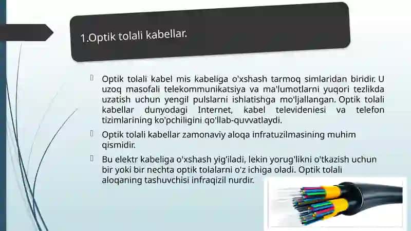 Optiktolalikabellarnio’rganish 3