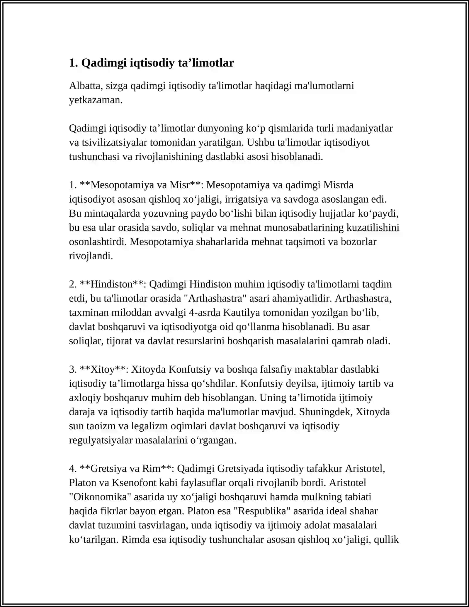 IQTISODIY TA’LIMOTLAR TARIXI 3