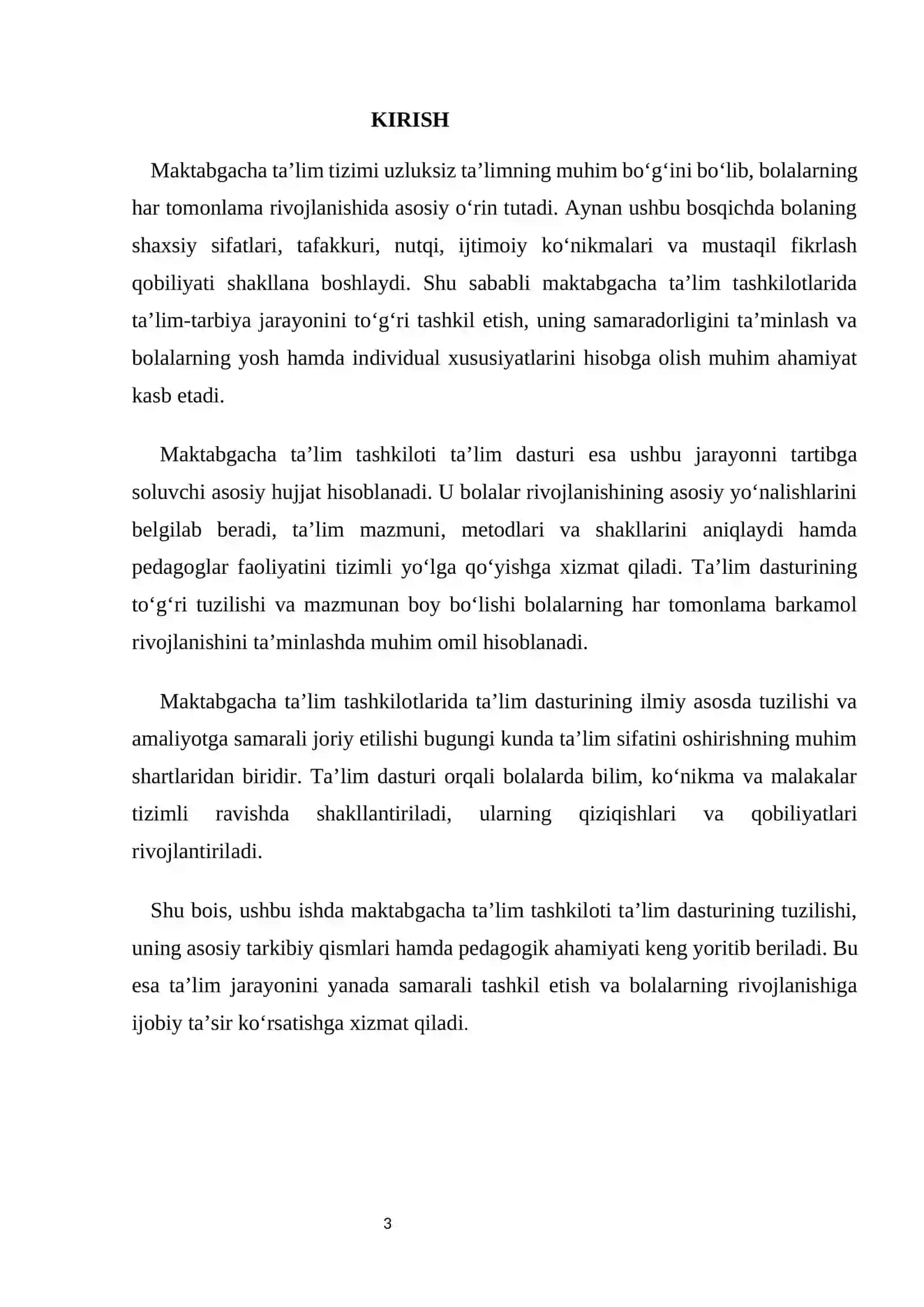 Maktabgacha ta’lim tashkiloti direktor oʻrinbosari 4-guruh tinglovchisi 3