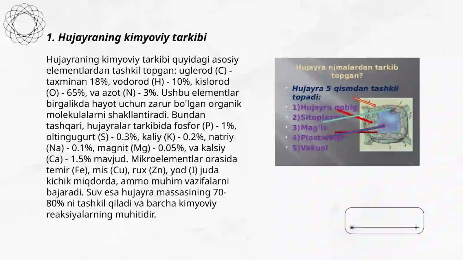 Hujayraning kimyoviy tarkibi 3