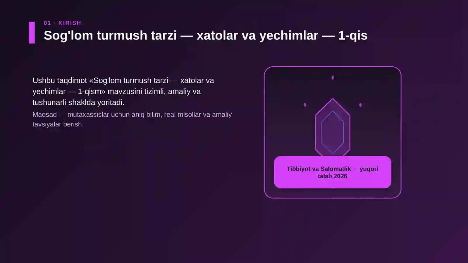 Sog'lom turmush tarzi — xatolar va yechimlar — 1-qism 3