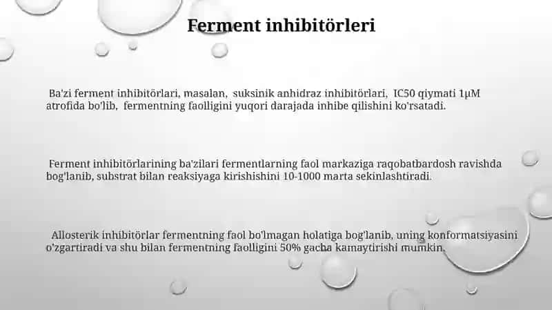 Fermentlar tuzilishi va xossalari 3