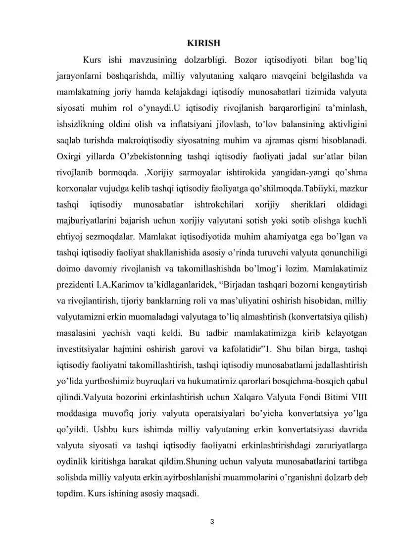 O'zbekiston Respublikasi  valyuta siyosati. 3