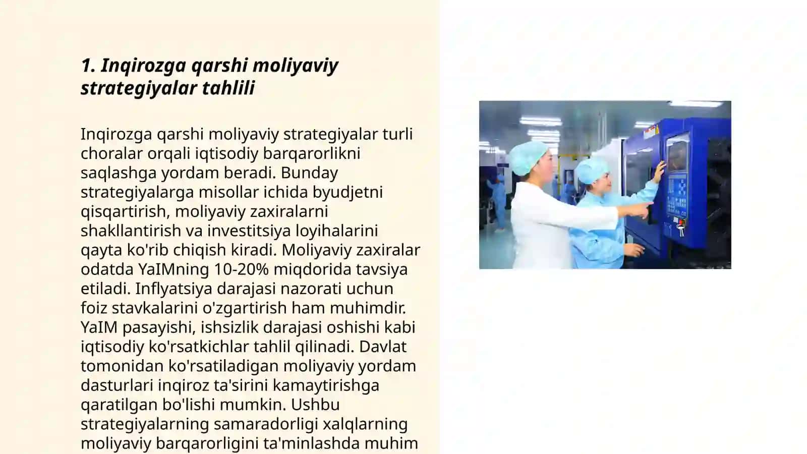 Korxonalarda inqirozga qarshi moliyaviy boshqaruv srtategiyasini ishlab chiqish 3