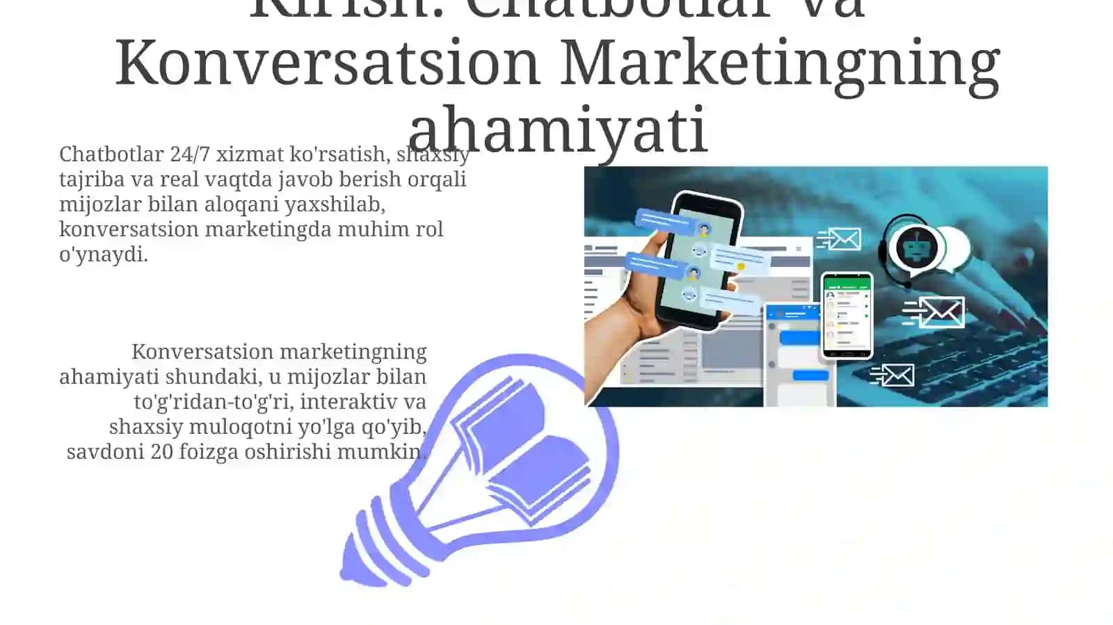 Chatbotlar va Konversatsion Marketing 3