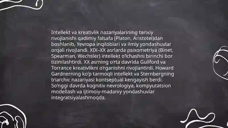 Intellekt va kreativlik nazariyalari 3