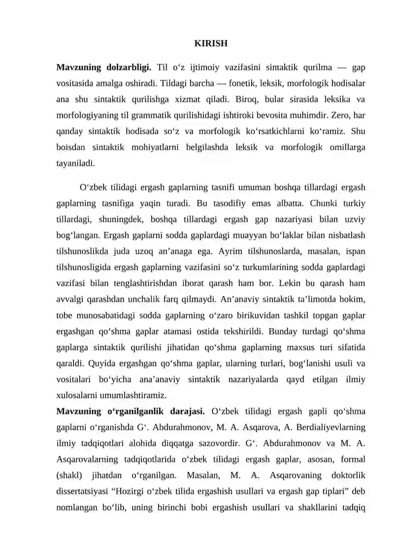 "ERGASHGAN QO‘SHMA GAP TURLARI" 3