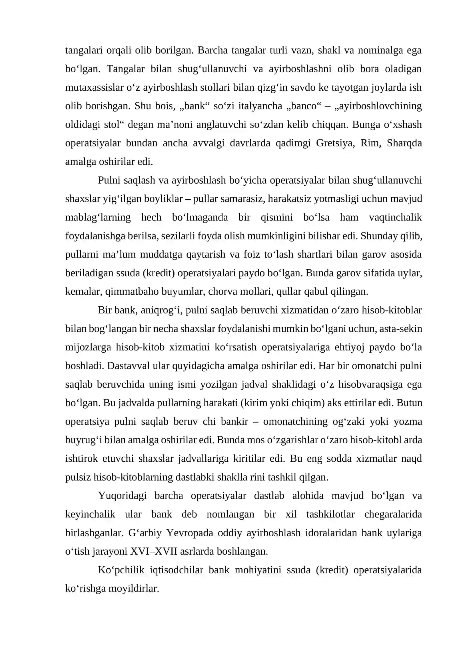 Banklar va O‘zbekiston respublikasida bank tizimi 3