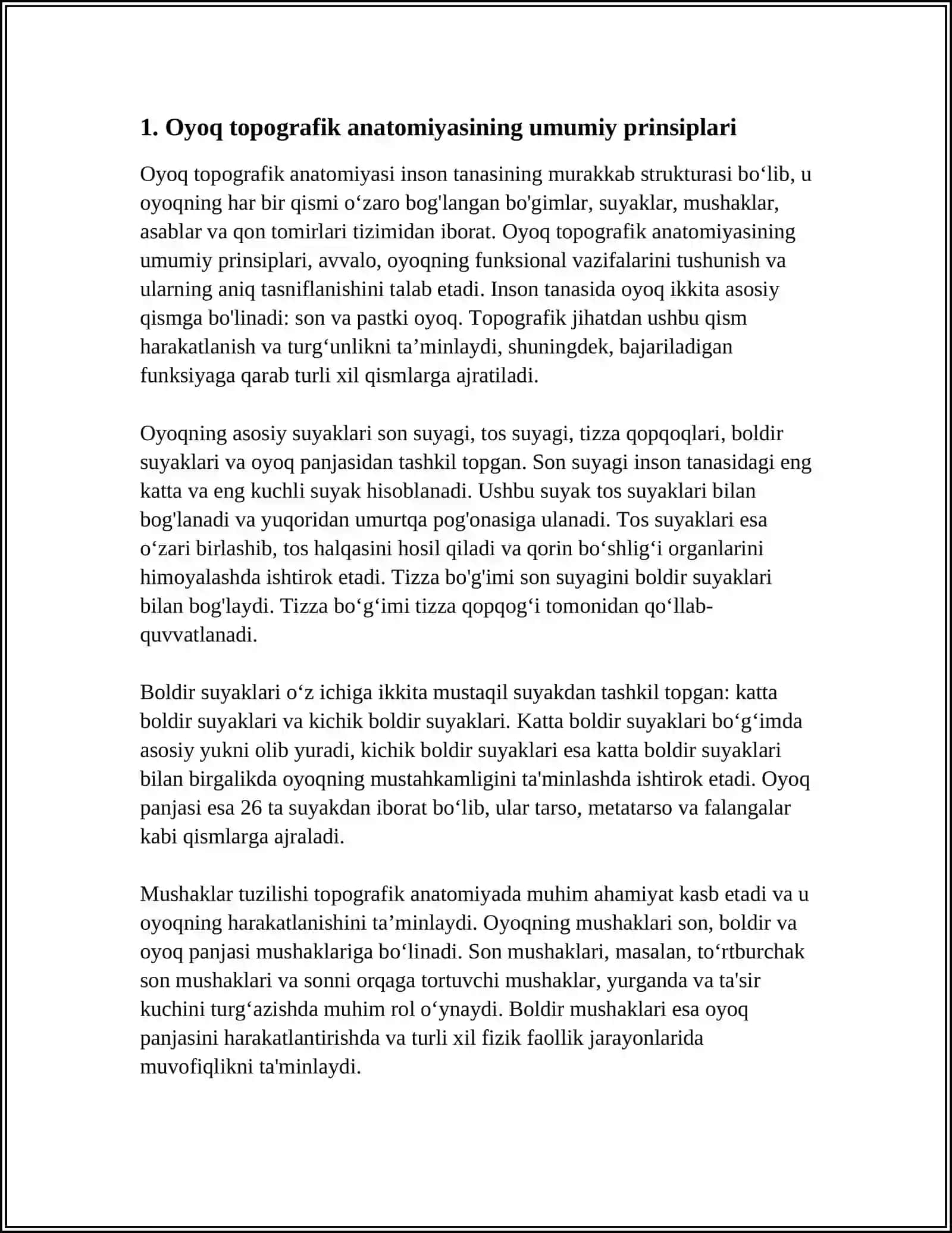 OYOQ TOPOGRAFIK ANATOMIYASI 3