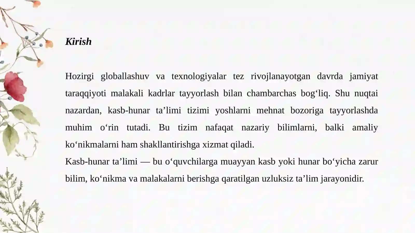 Kasb-hunar ta'limi tizimi 3