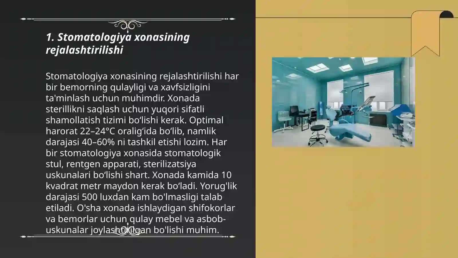 Stomatologiya xonaning jihozlanishi 3