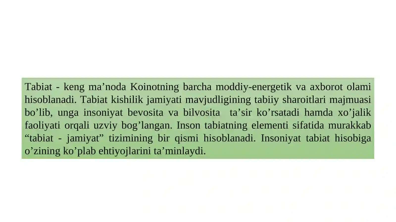 Hududlar taraqqiyotining ekologik jihatlari va tabiatdan foydalanishning mintaqaviy muammolari 3