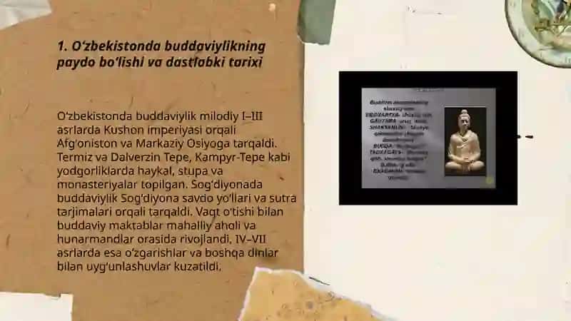Oʻzbekistonda Buddaviylik dinining tarixiy ildizlari 3