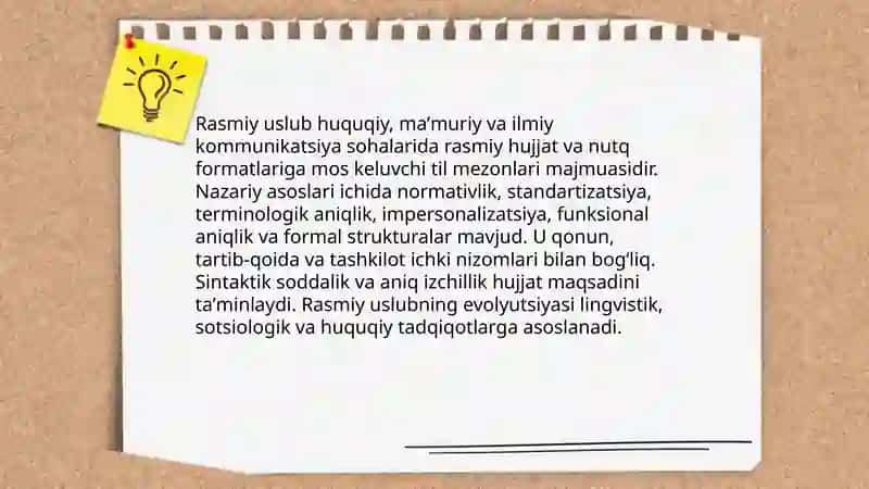 Rasmiy uslub haqida nazariy ma'lumot 3