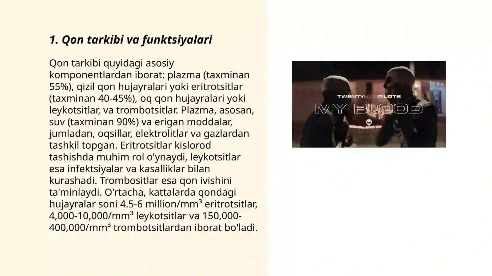 Qon va Qon Xosil qiluvchi a'zolar 3