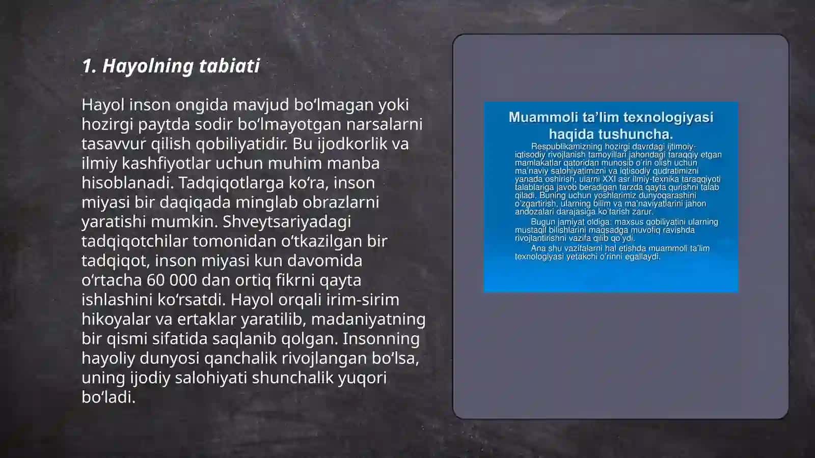 Hayol haqida tushuncha 3
