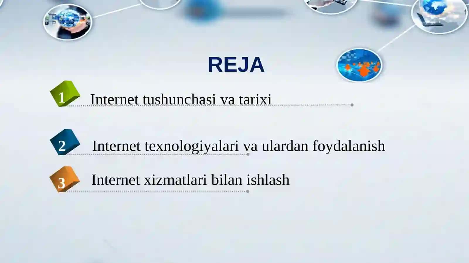 INTERNET TEXNOLOGIYALARI VA XIZMATLARI 3