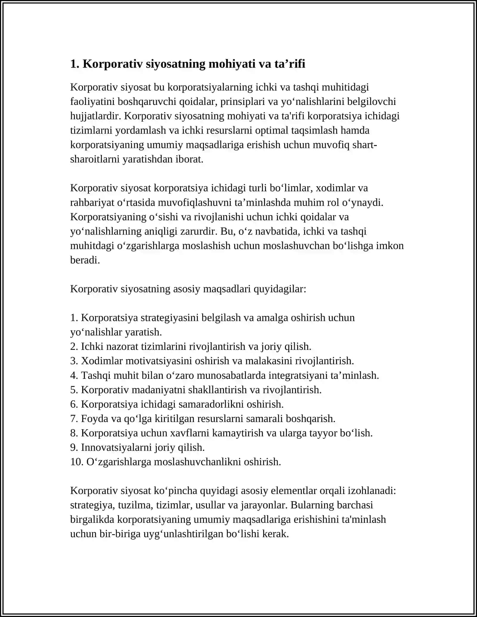 KORPORATIV SIYOSAT 3