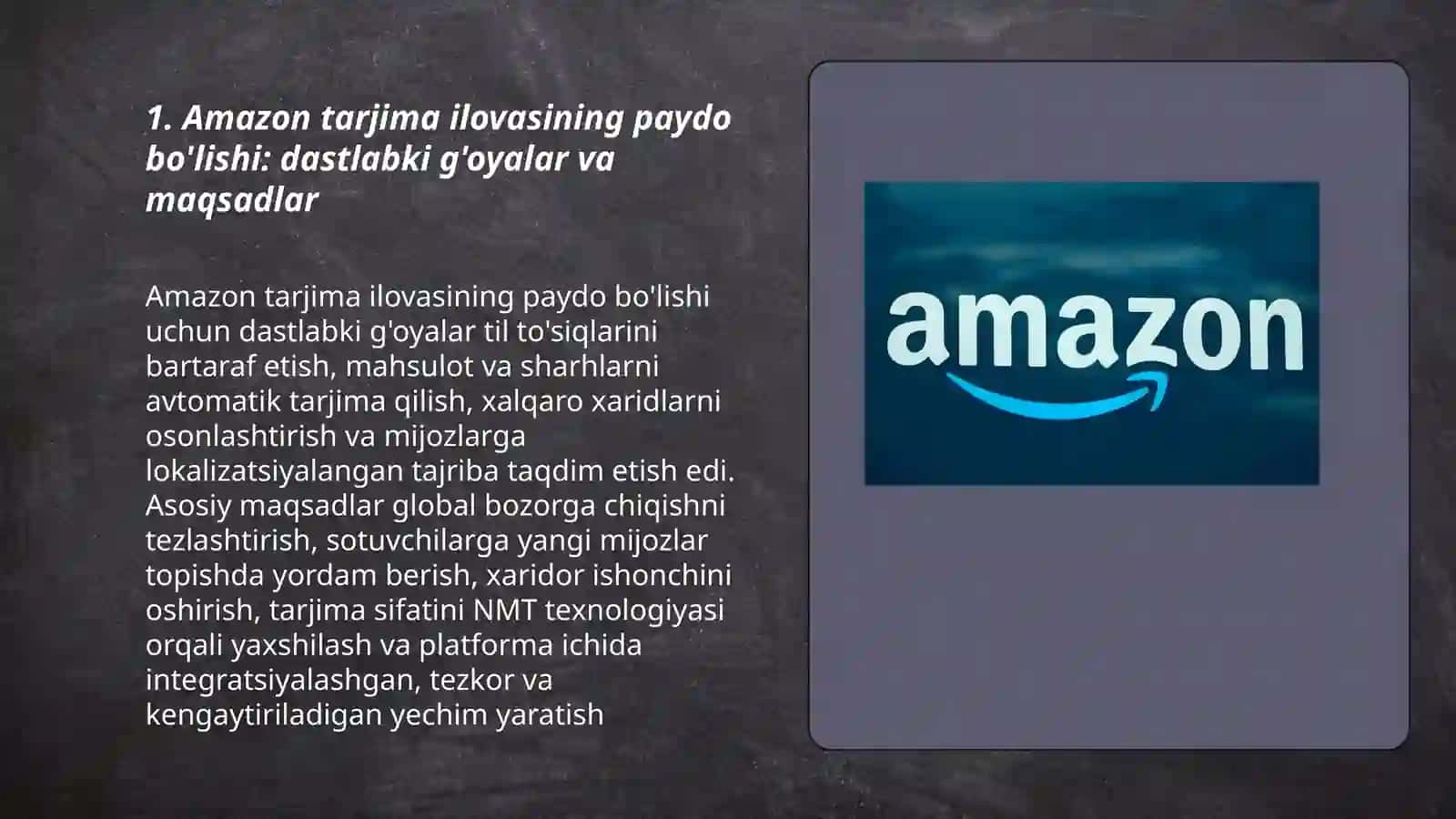 Amazon tarjima ilovasi tarixi haqida 3