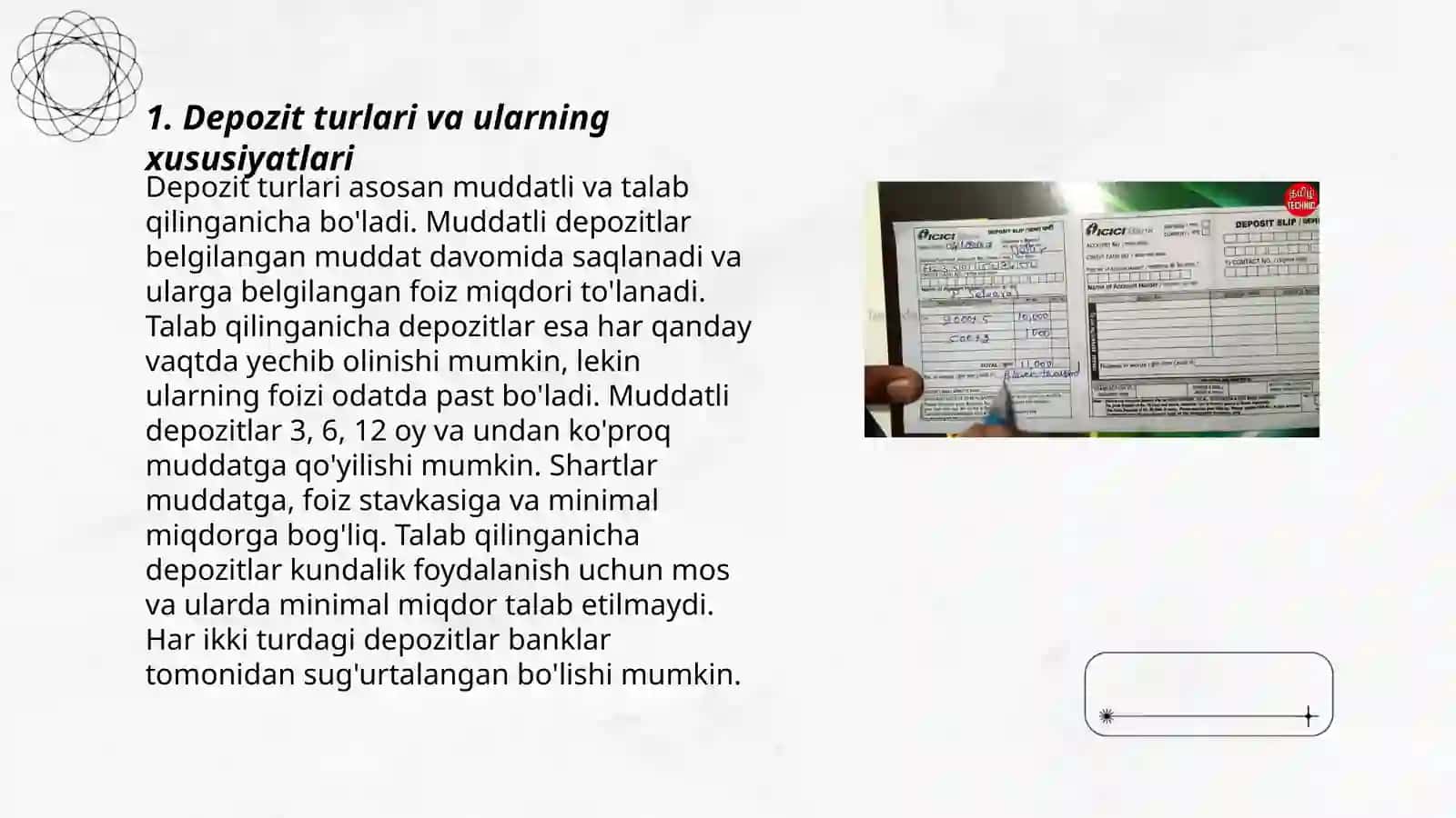 Depozit turlari va ularning xususiyatlari 3