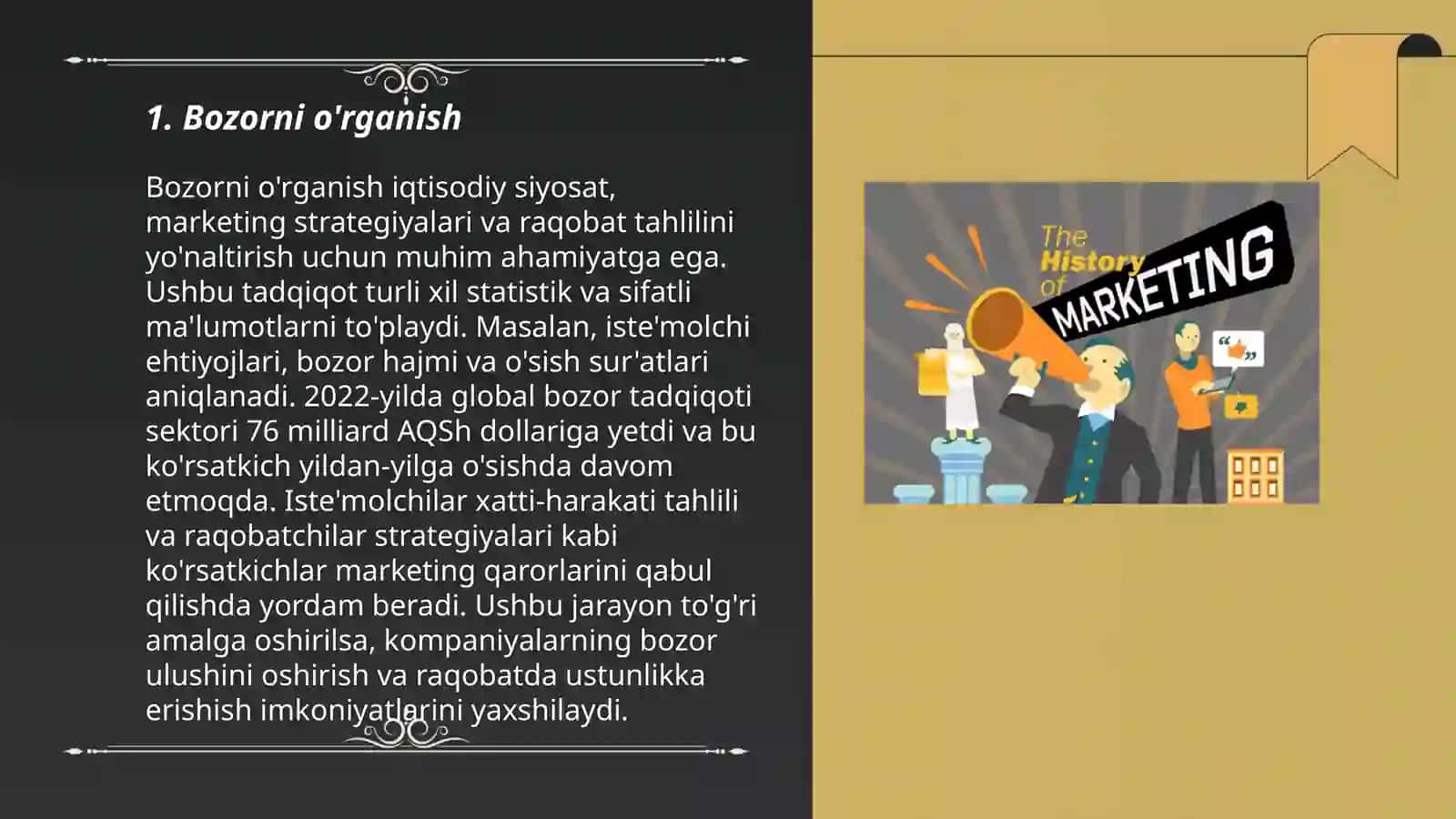 Bozorni o'rganish 3