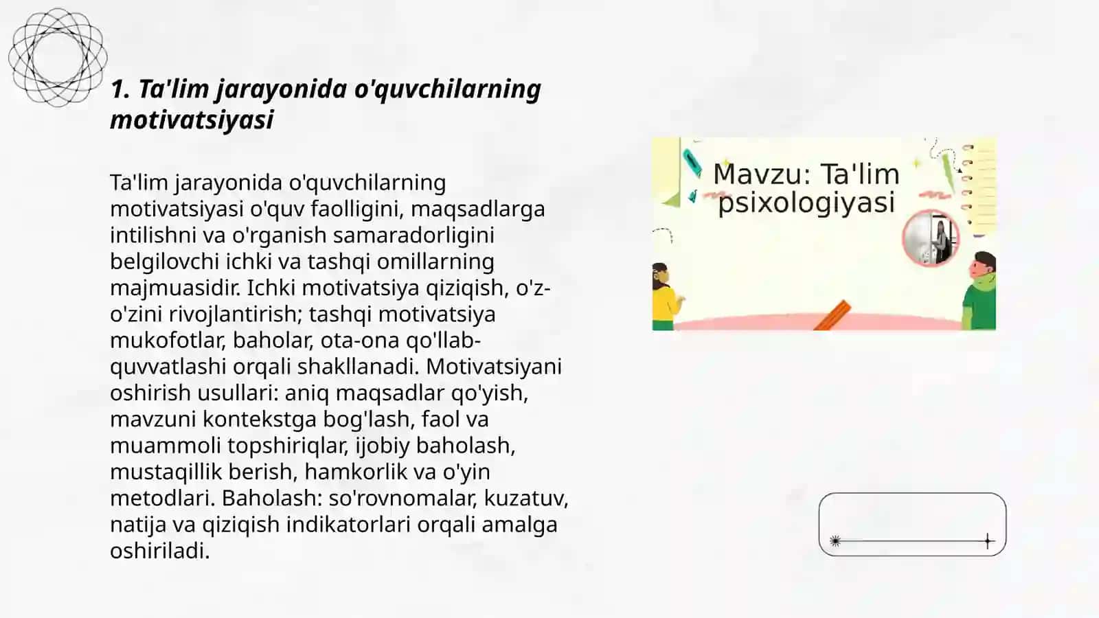 Ta'lim psixologiyasi 3