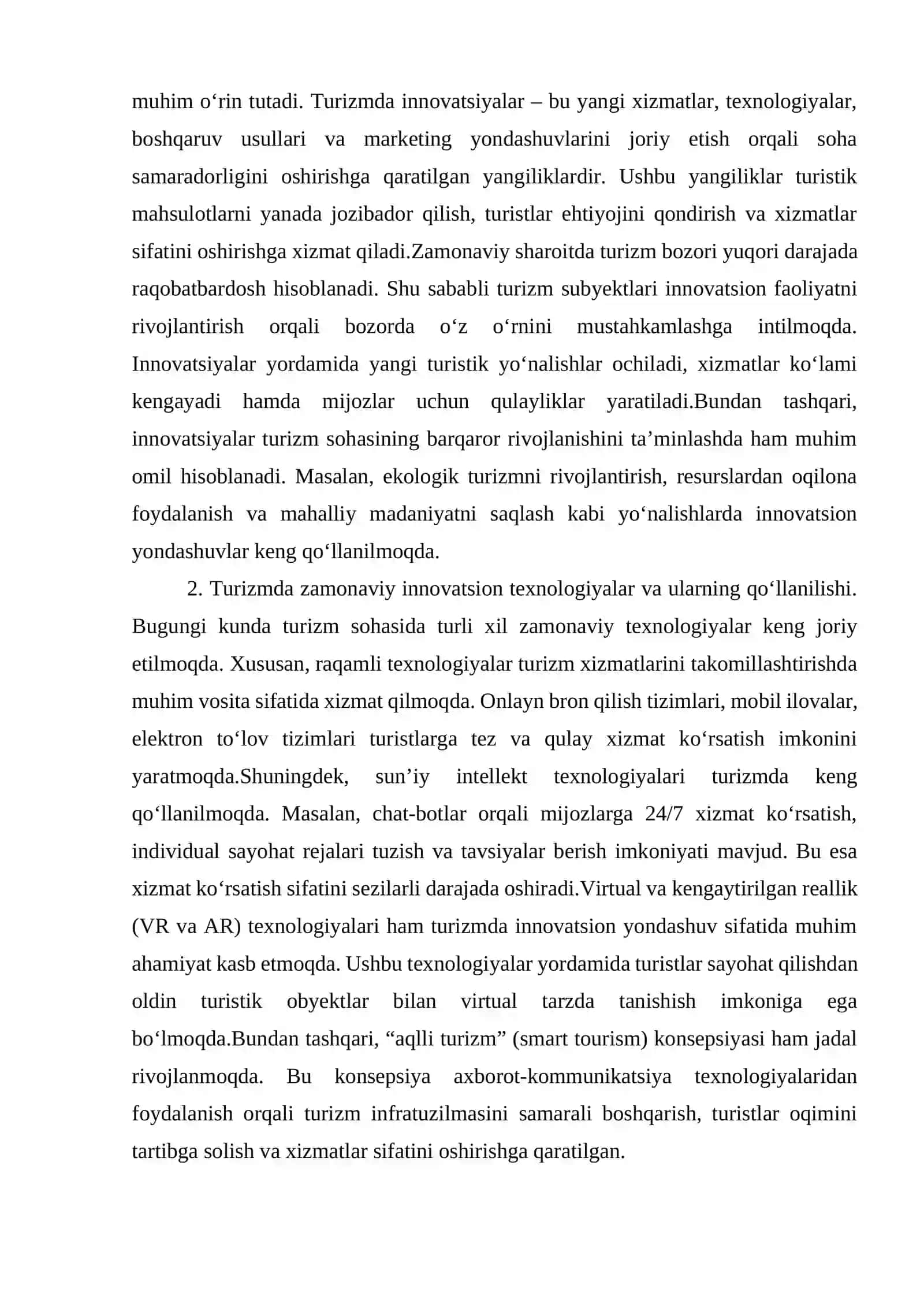 Turizmda innovatsiyalar 3