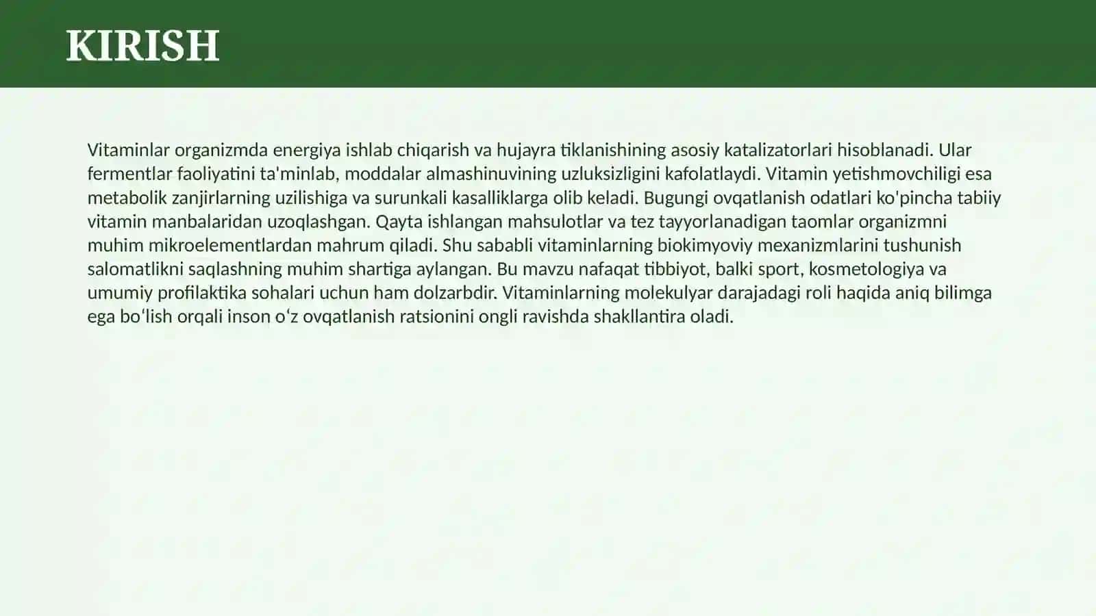 VITAMINLARNING BIOKIMYOVIY ROLI 3