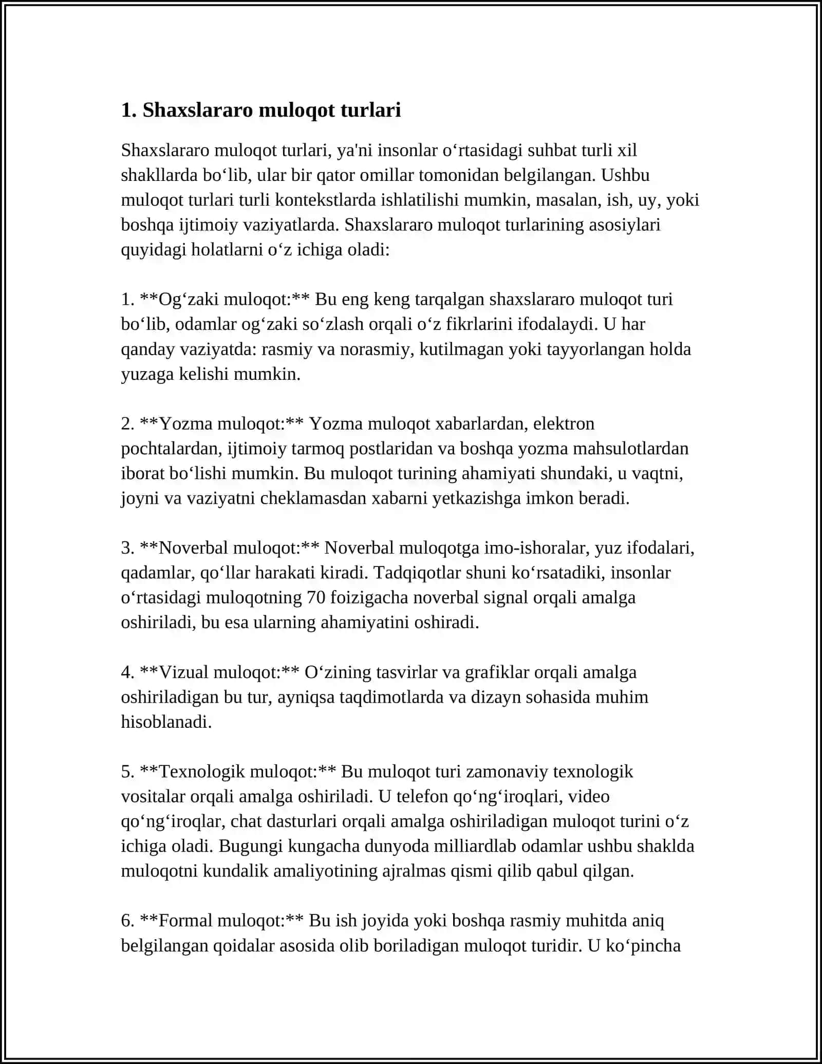 SHAXSLAR ARO MULOQAT UMUMIY TAMOYILLARI 3