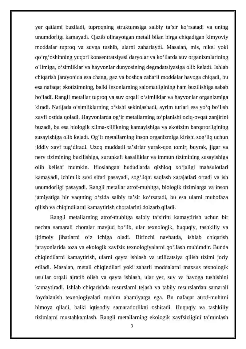 Rangli metallarning ekalogiyaga ta'siri va muhofaza choralari 3