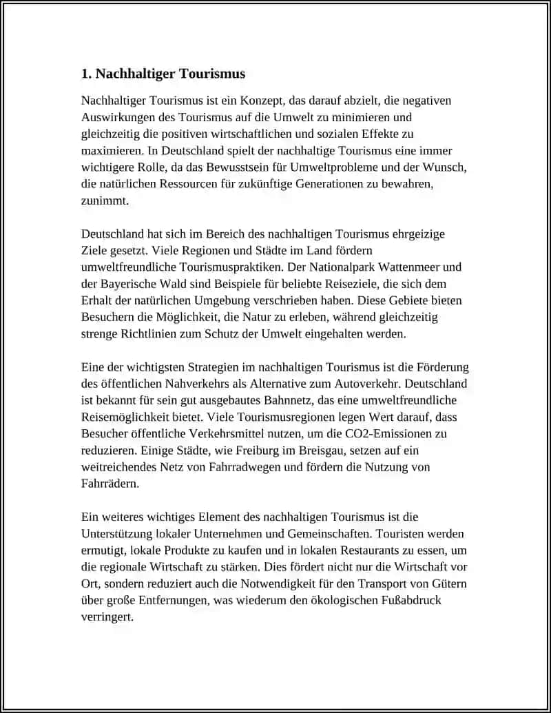 Nachhaltiger Tourismus in Deutschland 3