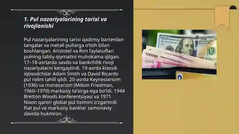 Pul nazariyalari 3