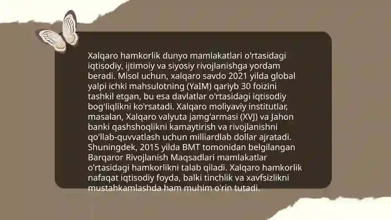 Xalqaro hamkorlikning ahamiyati 3