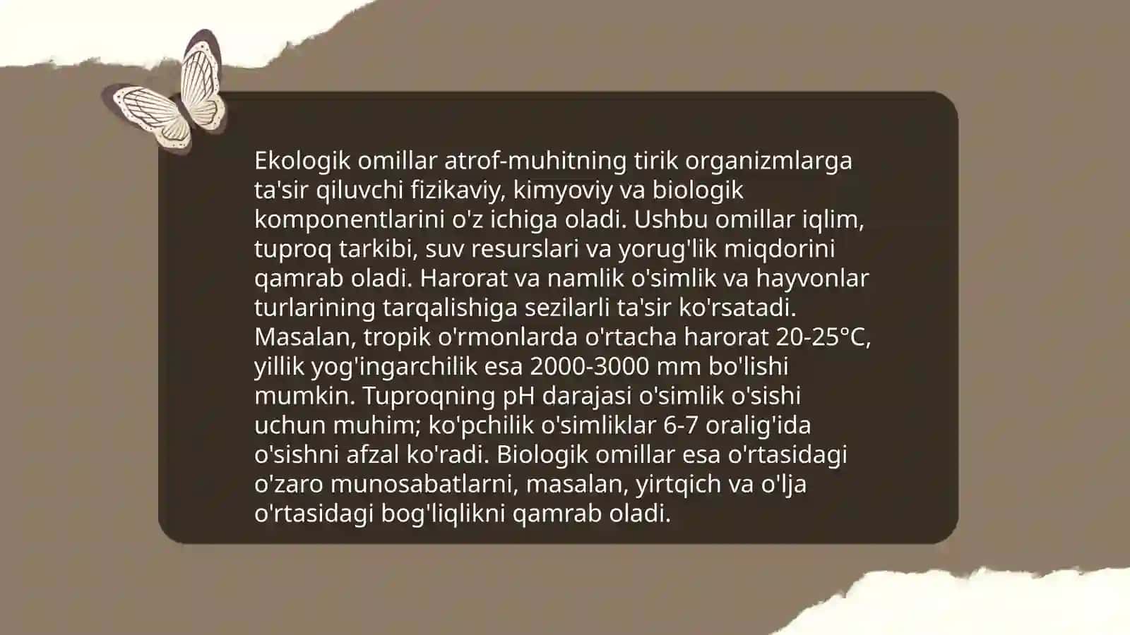Organizm va muhit 3
