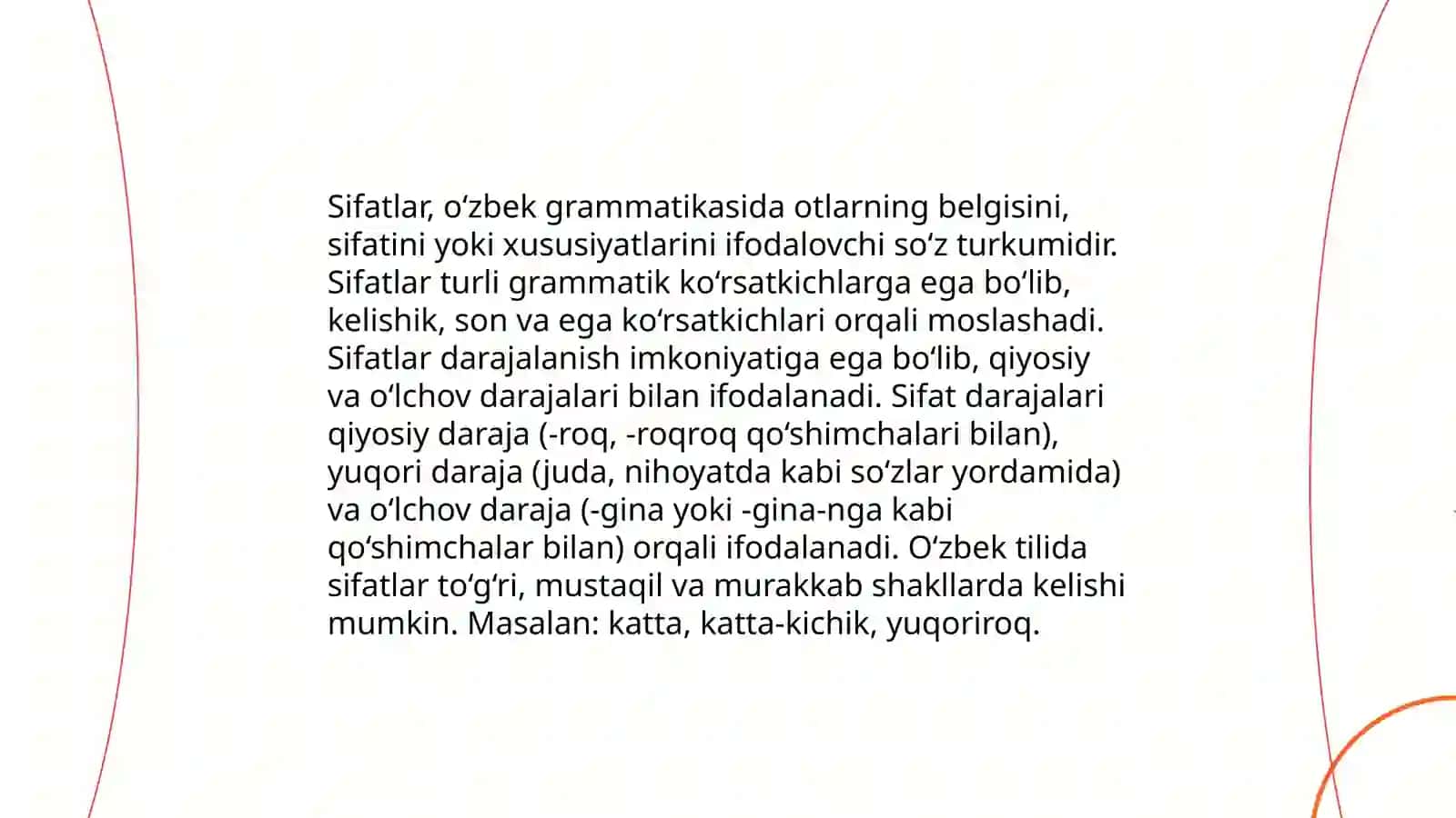 Sifat va uning Grammatik kategoriyalari 3