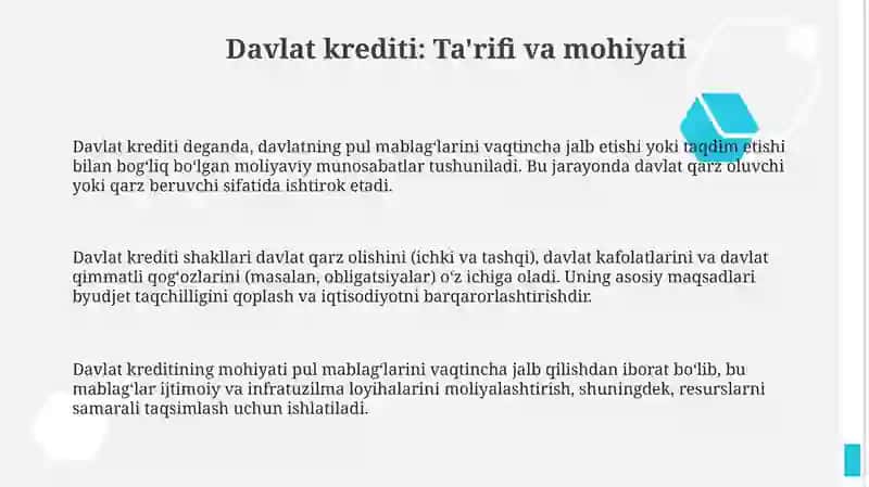 Davlat kreditlari 3