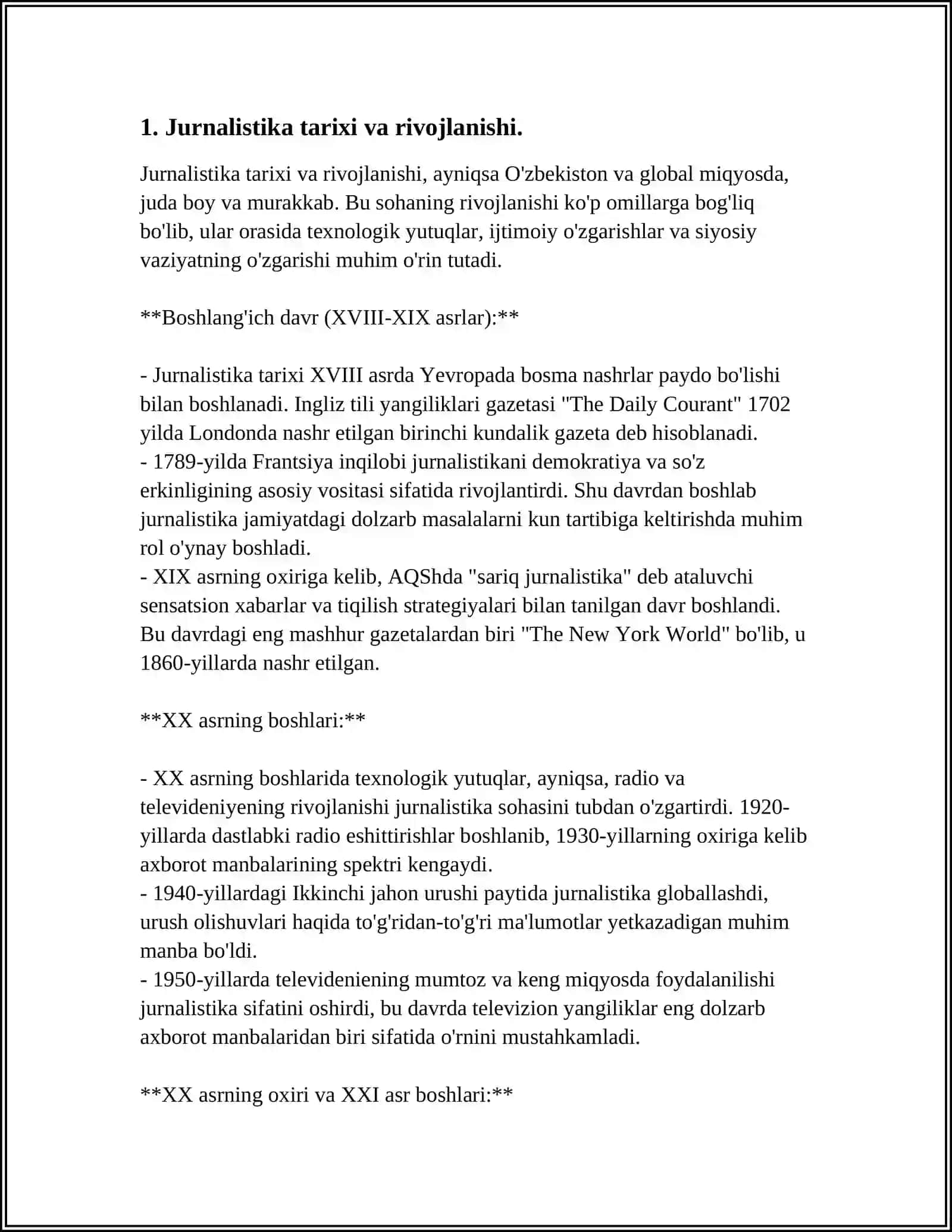 JURNALISTIKA VA UNING JAMIYATDAGI OʻRNI 3