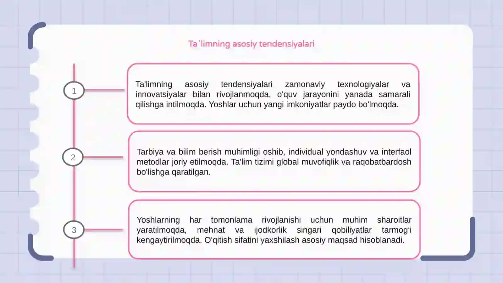 Taʼlimning asosiy tendensiyasi 3