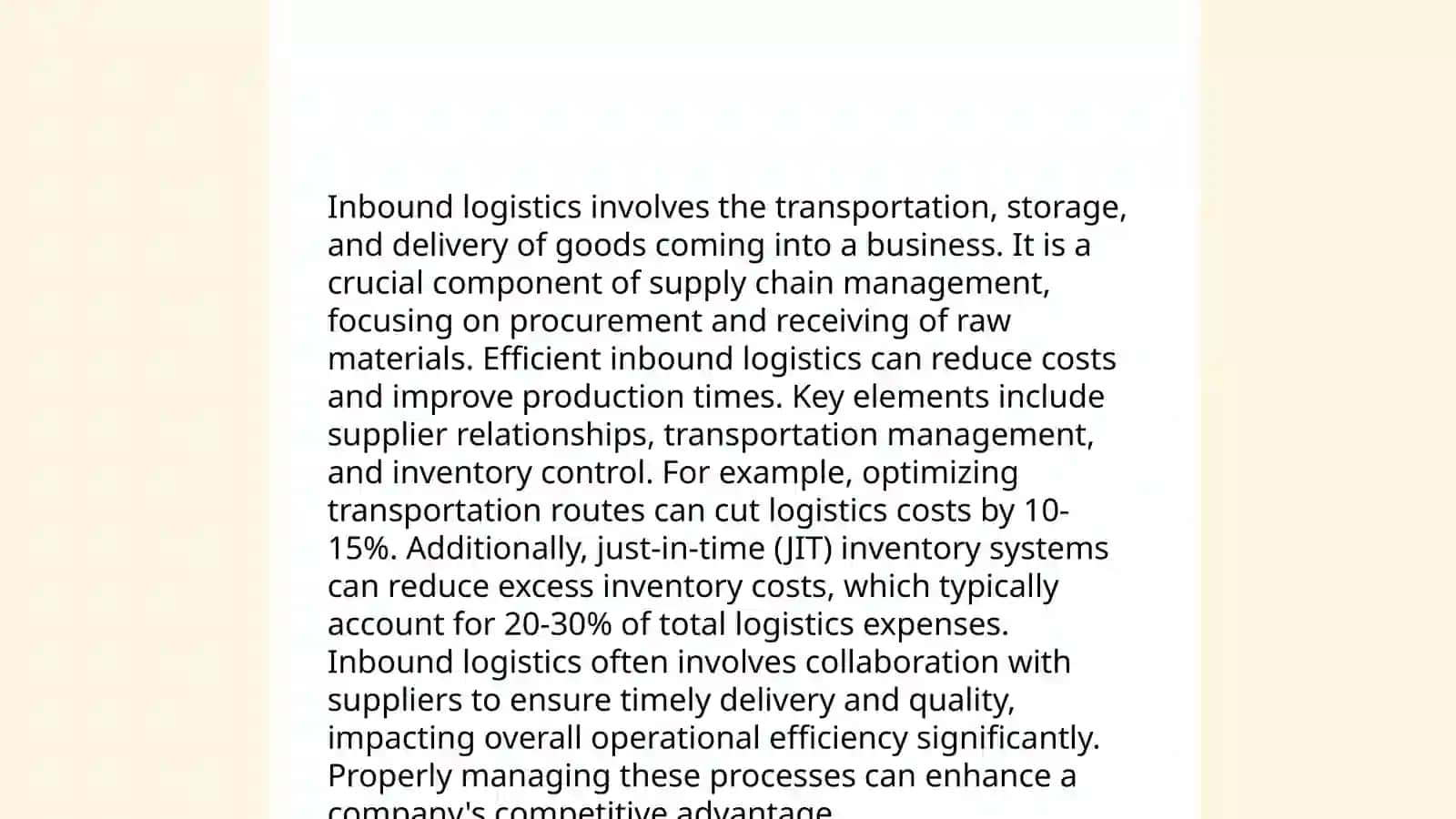 Types of logistics 3