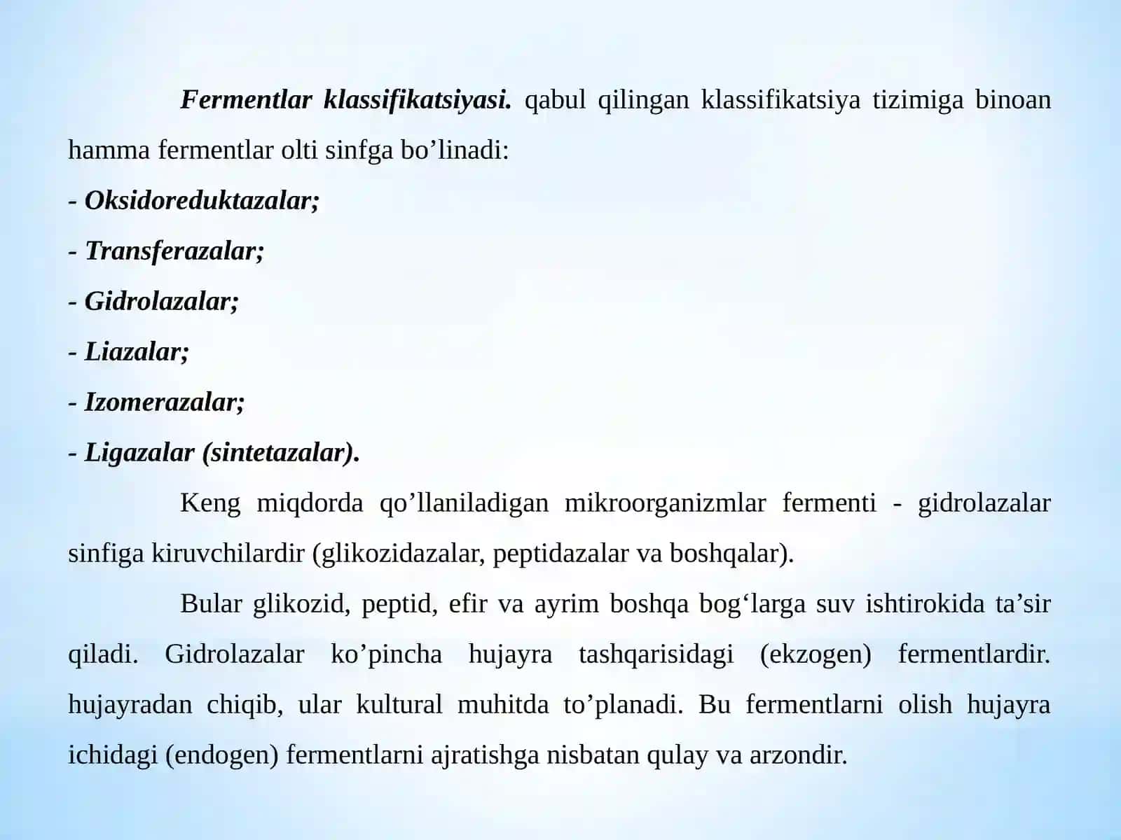 Fermentlarningsinflargabo`linishivaularningtasnifi 3