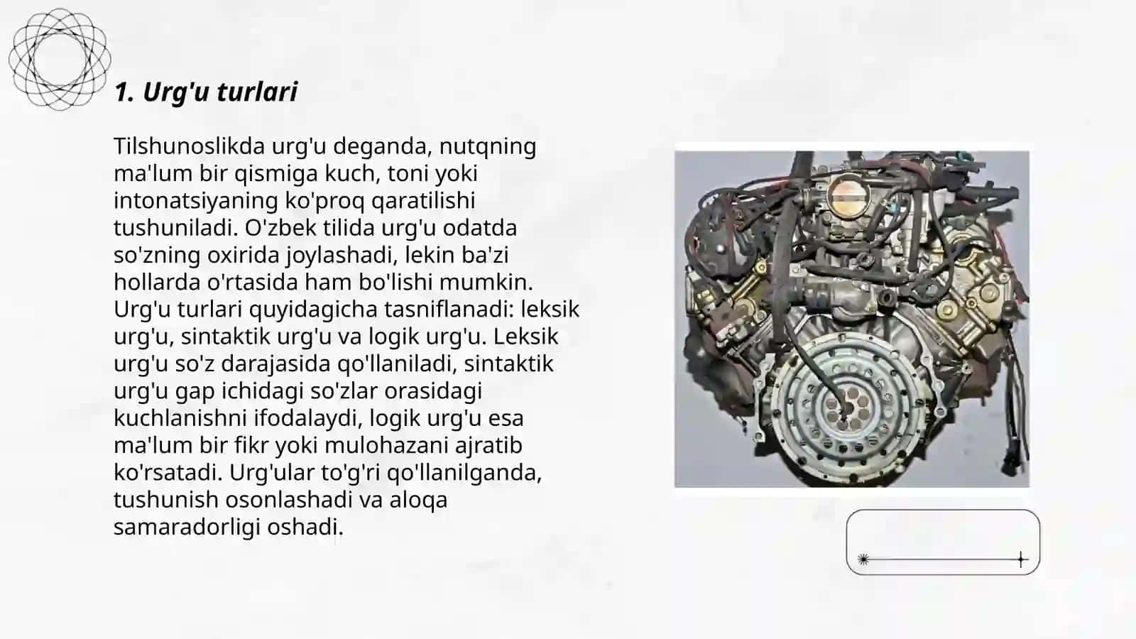 Urg'u, bo'g'in, intonatsiya 3