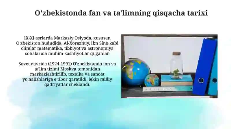 O'zbekistonda fan va ta'limning qisqacha tarixi 3