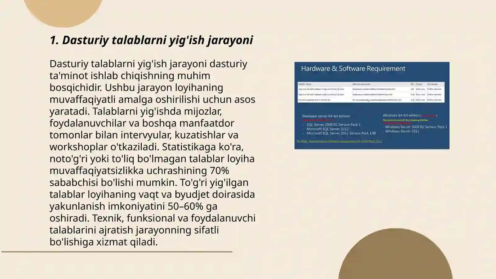 Dasturiy talablarni yig'ish jarayoni 3