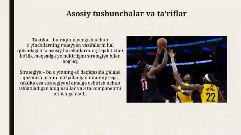 Basketboloʻyin taktikasining tasnifi 3